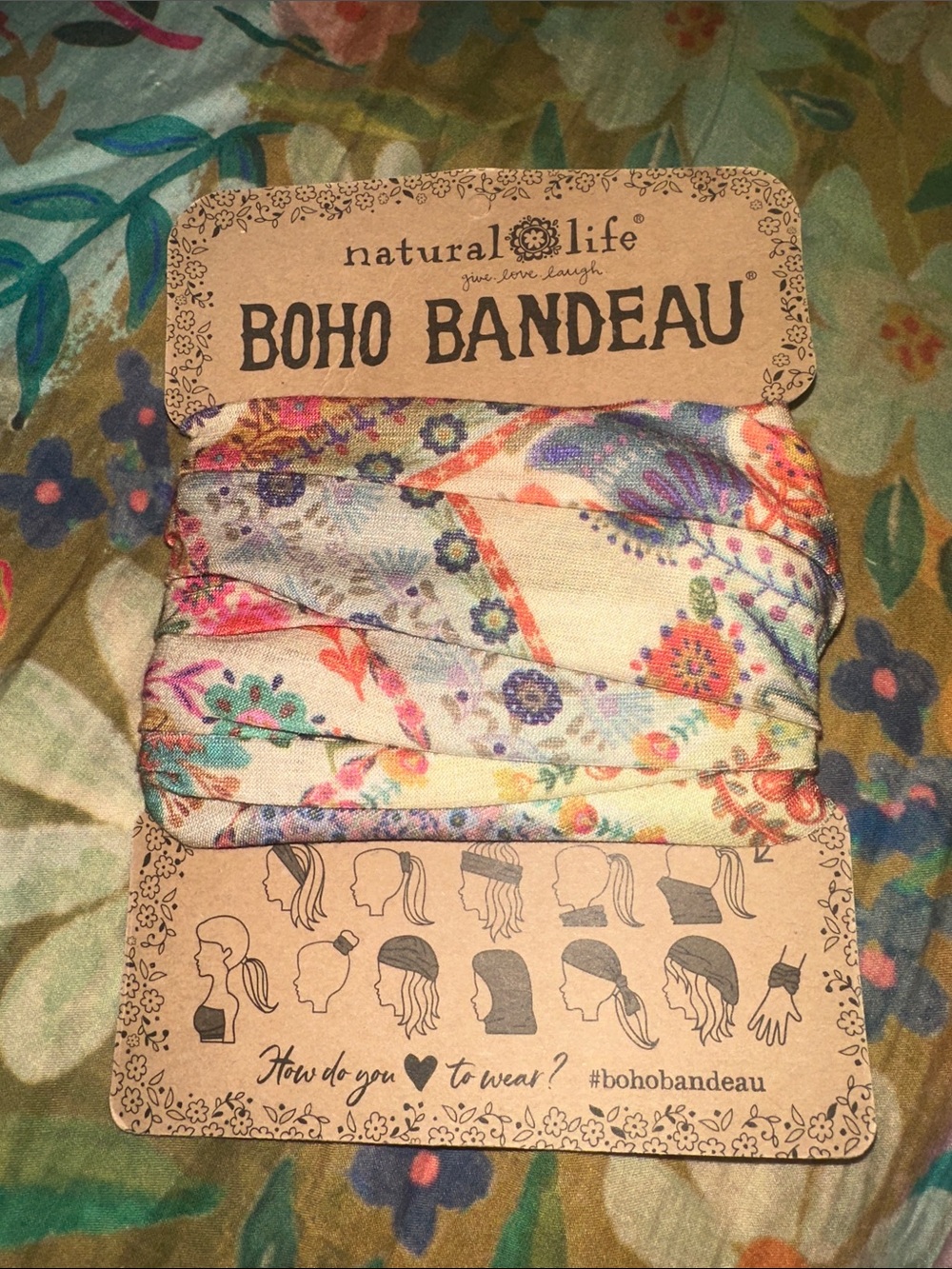 Natural Life Mandala Folk Patchwork Boho Bandeau NWT BBW000180